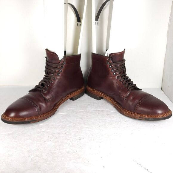 Alden Men's US 11,5B/D Brown Chromexel Leather LaceUp Cap Toe Ankle Jumper Boots - Picture 6 of 16